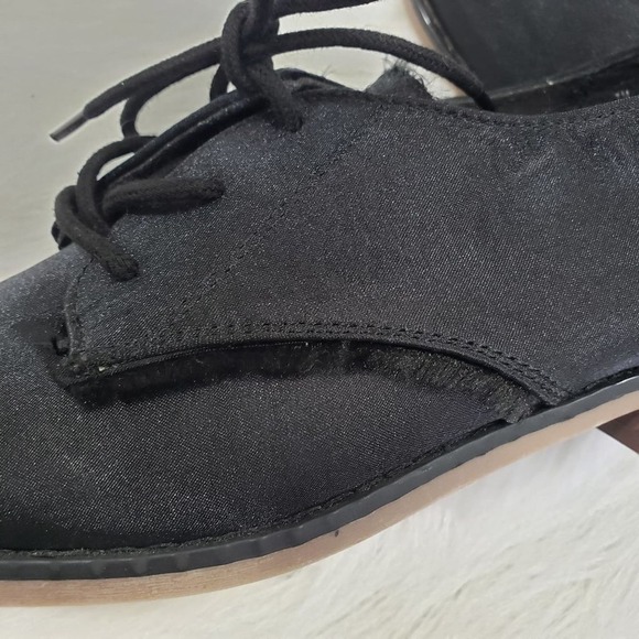 Sugar dramadays black satin oxford shoes woman's size 7 NEW no lid on box - Picture 3 of 9